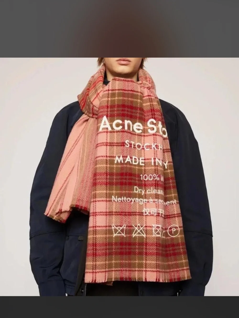 Acne studios Oversized Plaid Wool Scarf
